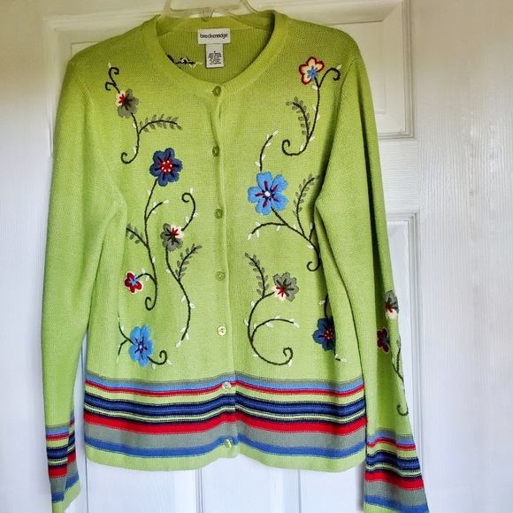 Breckenridge Cardigan Sweater Small Green - Picture 2 of 10